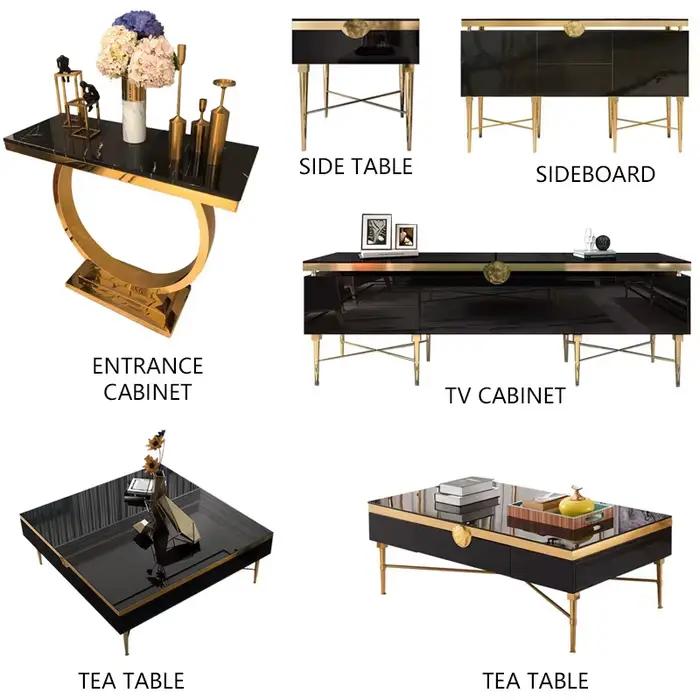 Arche au sol en acier inoxydable pour table TV