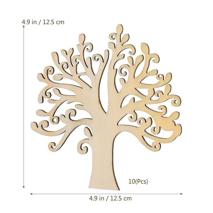 Embellissements d'arbre en bois vierge pour bricolage