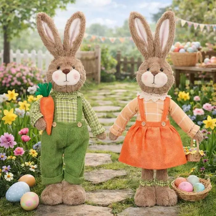 Ornement de lapin de Pâques en dessin animé