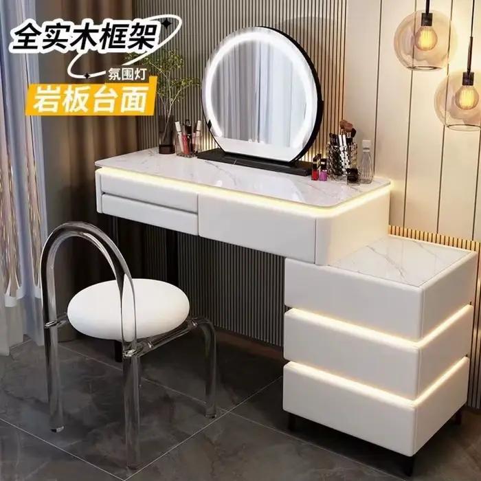 Commode en bois massif chambre principale coiffeuse haut de gamme Simple moderne petit appartement chambre coiffeuse