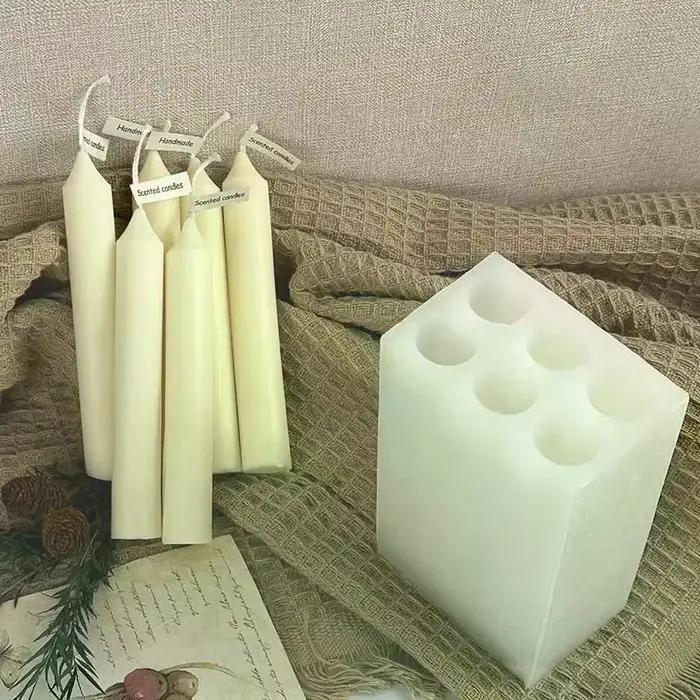 Moule en silicone pour bougie cylindrique