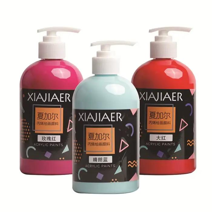 500 ml/xiajiaer bouteille peinture acrylique imperméable rapide graffiti plâtre poupée textile peinture intérieure peinture acrylique