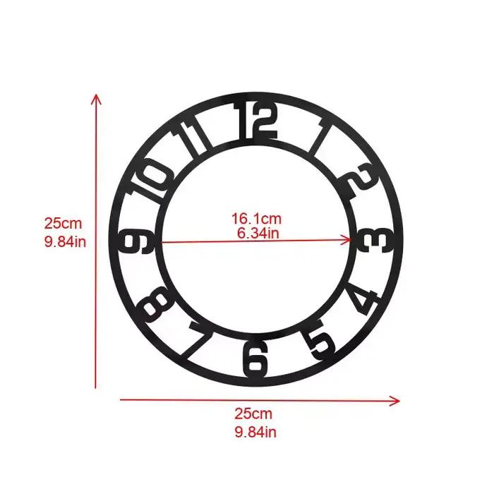 Autocollant de papier peint-horloge ronde en chiffres romains