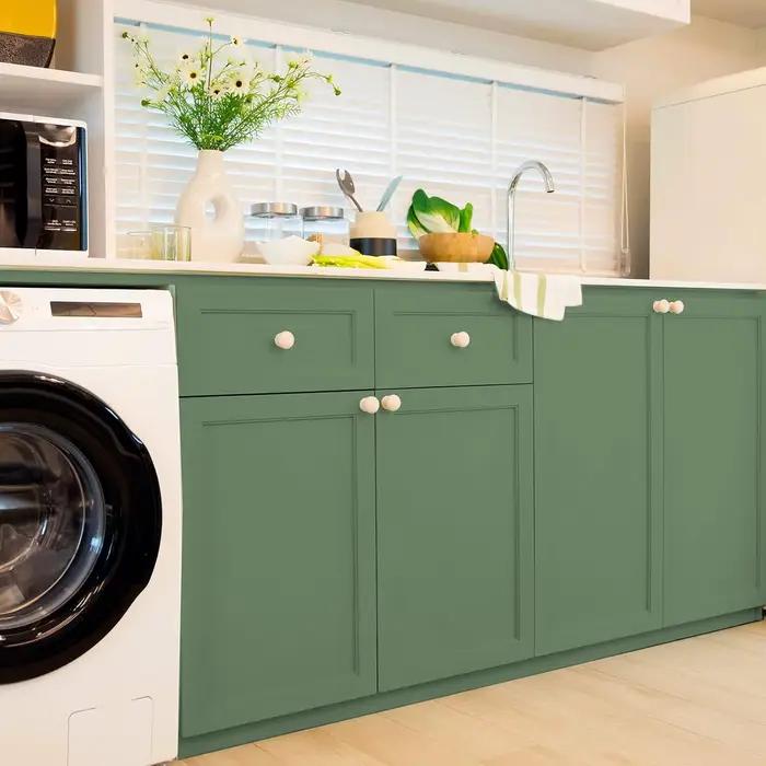 Papier peint auto-adhésif vert sauge résistant à l'eau et à la moisissure pour cuisine et chambre à coucher moderne et durable