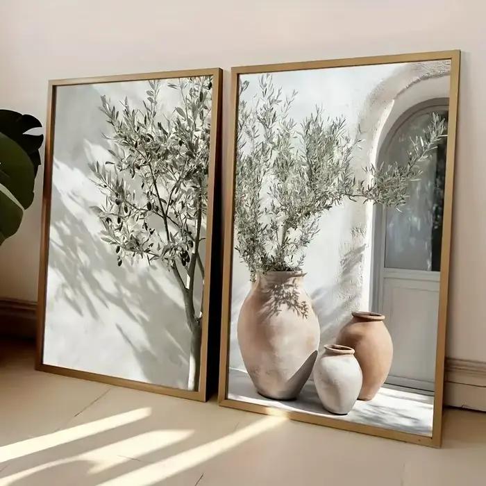 Toile d'olivier méditerranéen imprimée