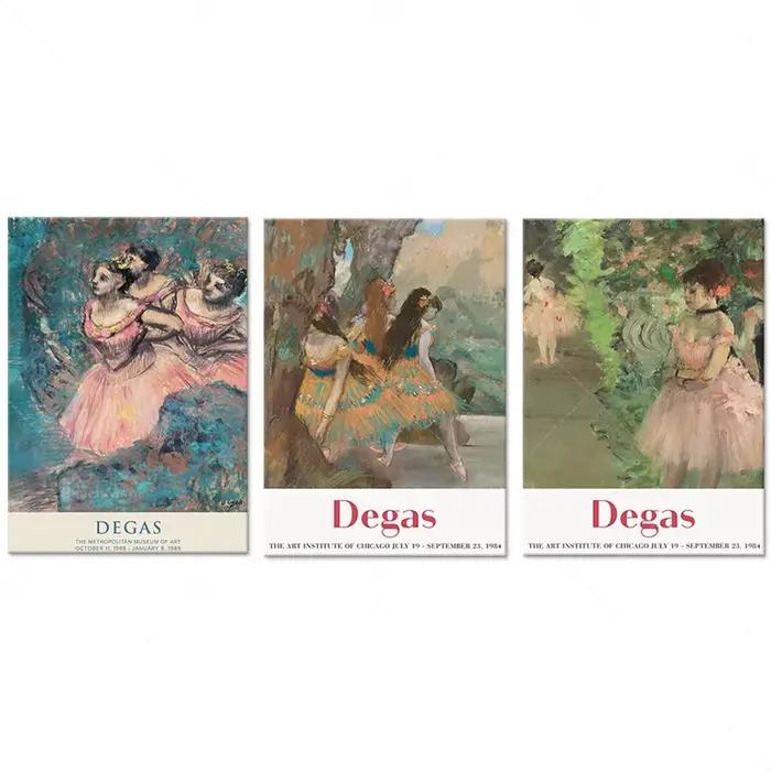 Affiche de ballerine avec téléchargement numérique, exposition d'art vintage, impression de danse et de ballet, descriptif_Degas