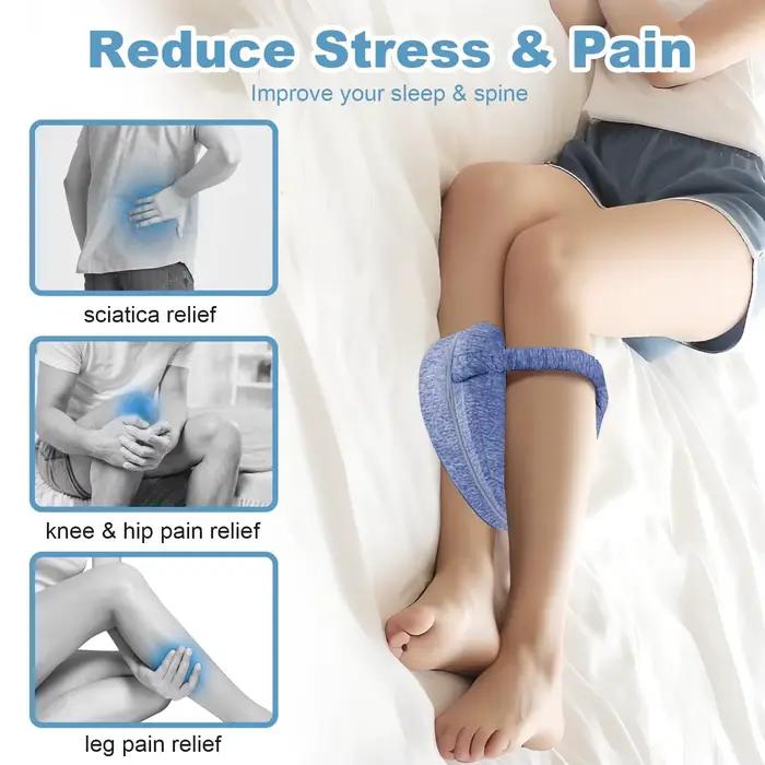 Coussin pour les jambes pour les dormeurs latéraux, coussin pour les genoux pour dormir, coussin ergonomique pour les jambes avec un soutien confortable pour le lit et la maison