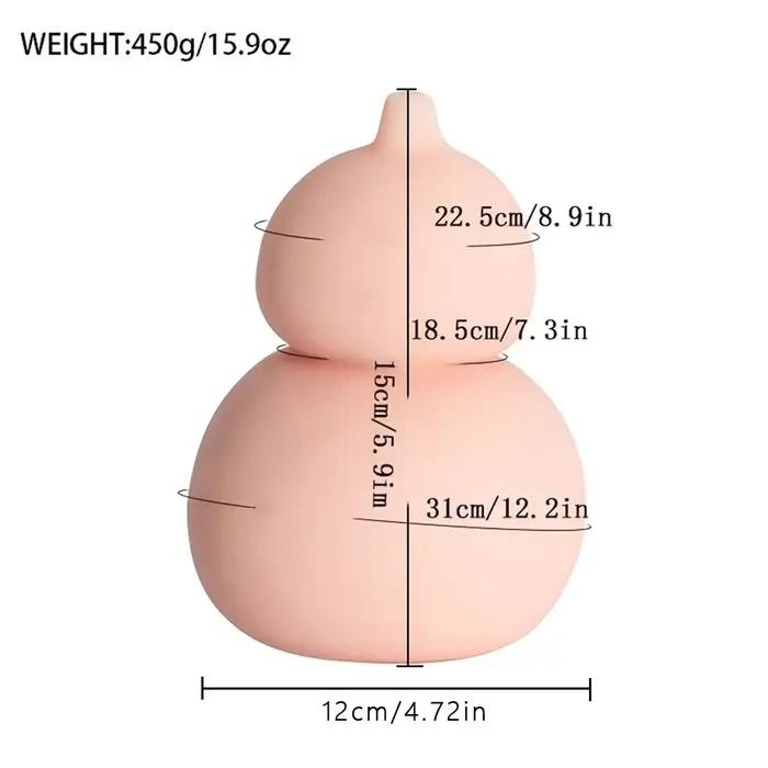 Sculpture de gourde au toucher doux et unique