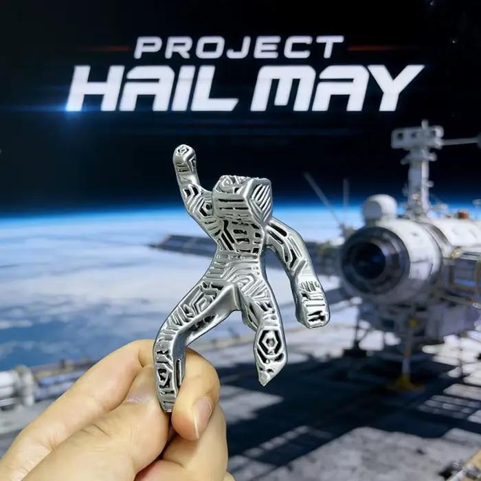 Figurine Project Hail Mary Rocky Alien - Décoration de bureau mignonne imprimée en 3D, cadeau littéraire science-fiction d'Andy Weir, statue de bibliothèque avec outils