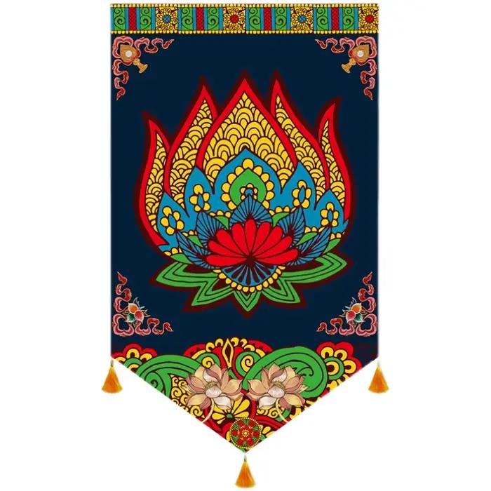 Rideau décoratif de style bouddhiste asiatique