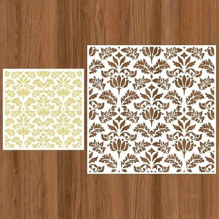 Pochoir en plastique à motif de printemps Vintage