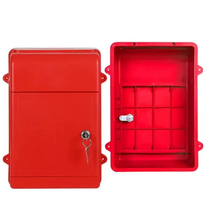 Boîte aux lettres murale légère avec serrure, boîte aux lettres en plastique, gain de place, ouverture large, boîte aux lettres pour la maison, la cour, le bureau