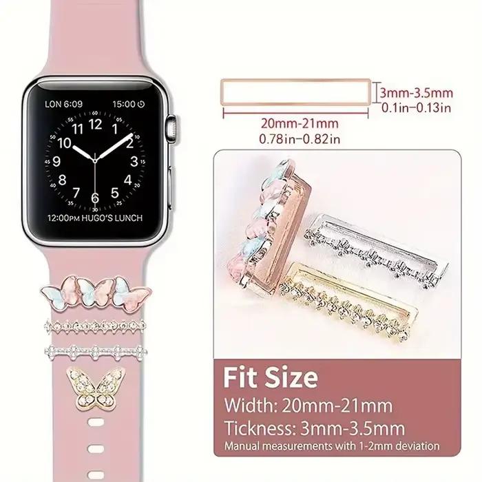 1 pièce d'accessoire de bracelet de montre au design papillon tendance