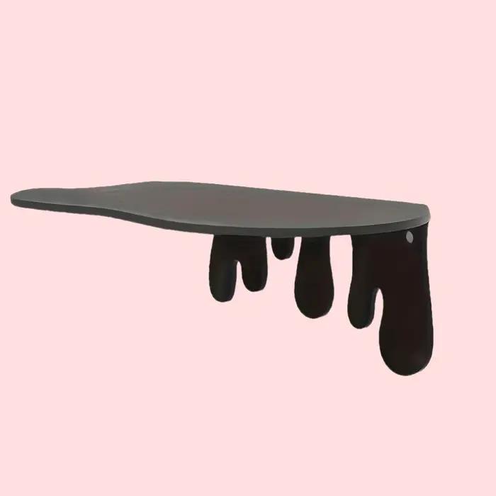 Étagère murale en métal noir monobloc - étagère flottante