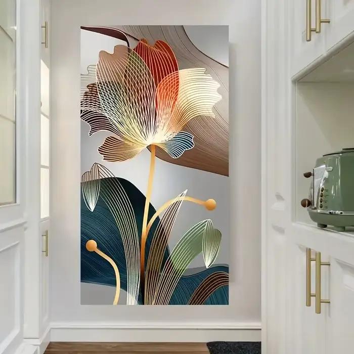 Peinture sur toile de fleurs abstraites