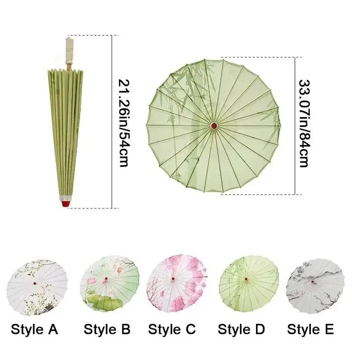 Parapluie en papier huilé de bambou fait main