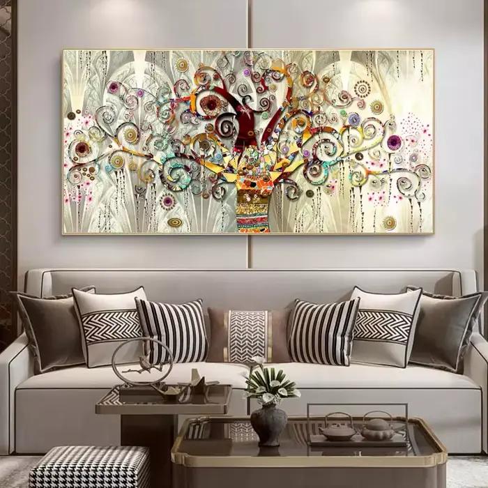 Toile d'art mural avec arbre de vie de Gustav Klimt