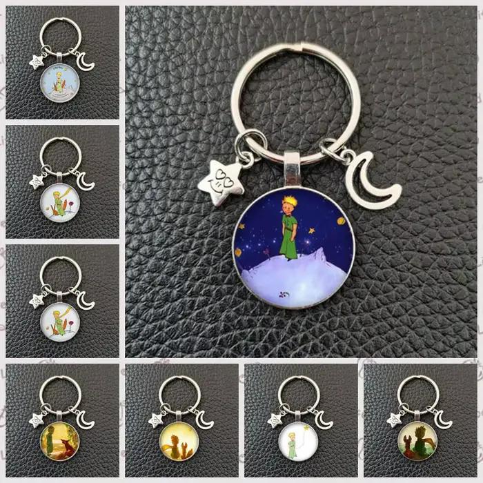 Porte-clés avec pendentif en verre cabochon
