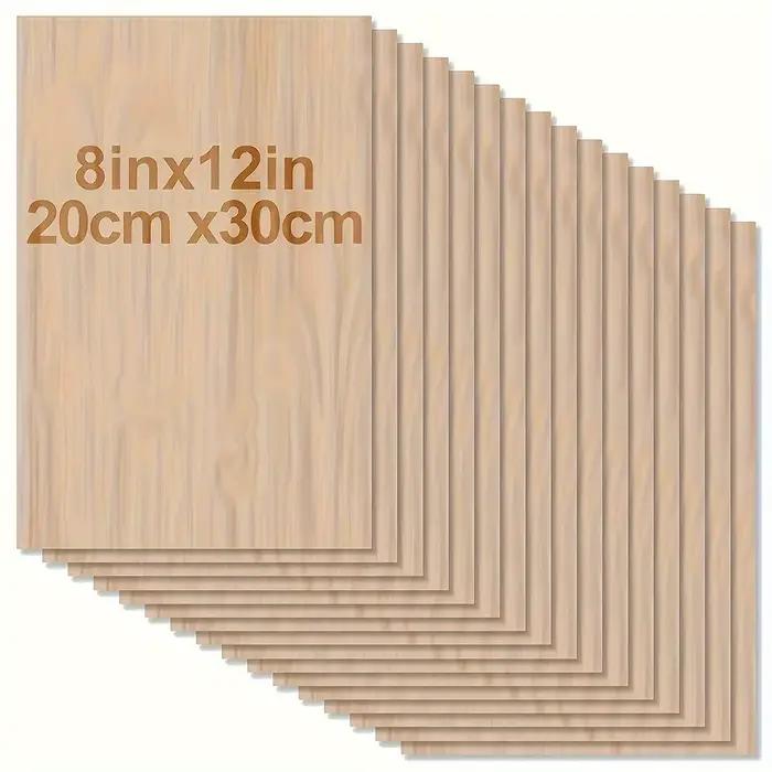 4/8/12/24/48 pièces de bois pour l'artisanat - 20*30 cm - contreplaqué de 2 mm d'épaisseur avec surface lisse - panneaux carrés découpés au laser