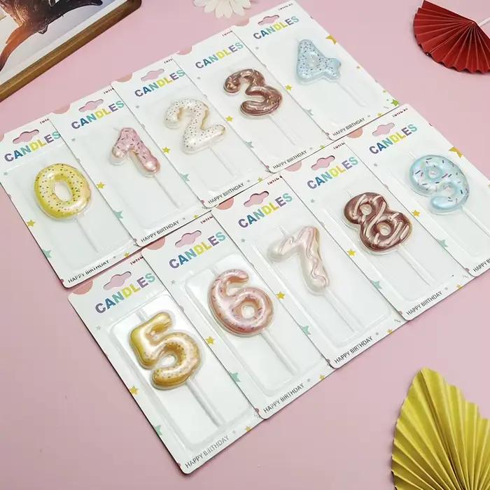 Bougie d'anniversaire décoration de gâteau au chocolat