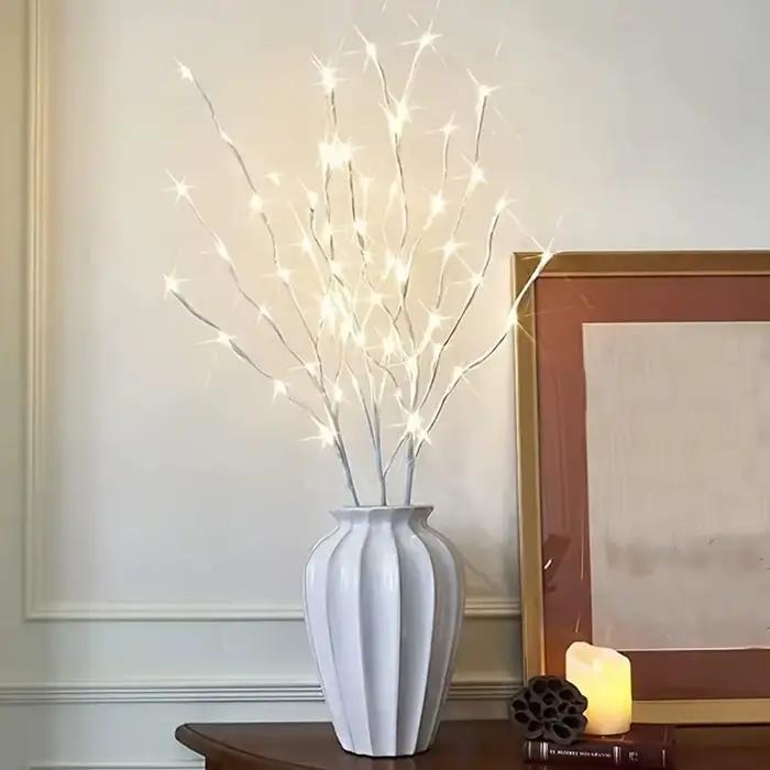 LED branche de bouleau blanc lumières festives