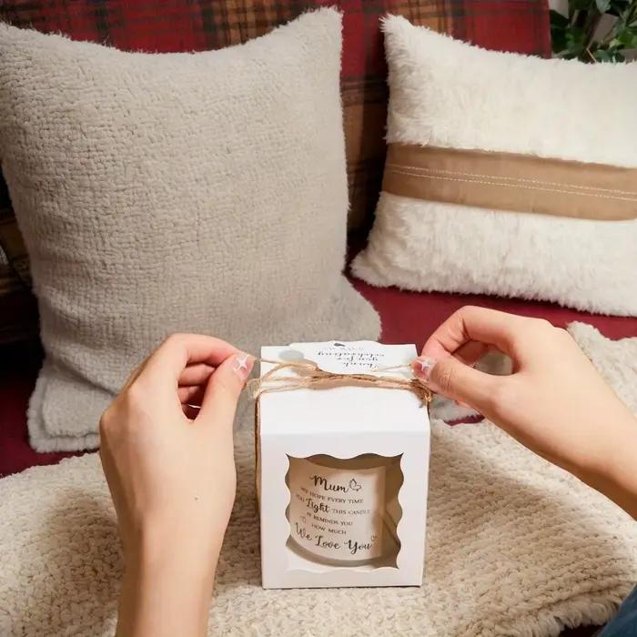 Coffrets cadeaux à bougies avec fenêtre transparente