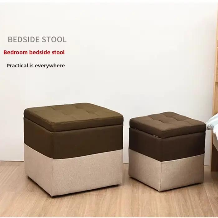 Tabouret de rangement en bois minimaliste