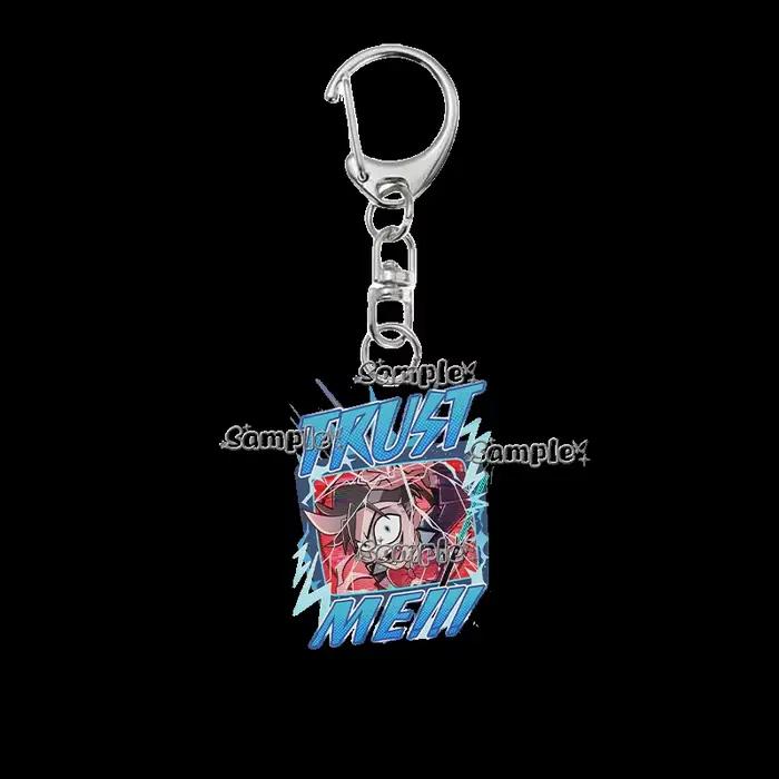 Breloque de sac en acrylique, porte-clés, pendentif fait main, accessoire de mode anime, personnage Hazbin Hotel (Vox Adam), pour sac à dos, cadeaux et décoration