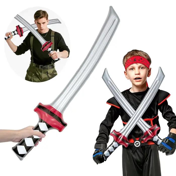Couteau de samouraï gonflable Ninja, 12 pièces, adapté aux jeux de rôle Ninja, fournitures de fête à la piscine, accessoires de Costume d'halloween