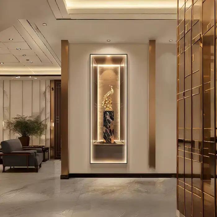 Applique Murale Moderne et Luxueuse pour Décoration d'Entrée, Peinture de Richesse, Couloir, Arbre, Haut de Gamme