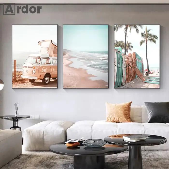 Affiche de plage de vague de mer