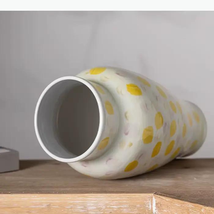 Vase en céramique peint, plante hydroponique en pot, vases floraux, décoration de table, arrangement de fleurs, ornements, décor esthétique de la pièce