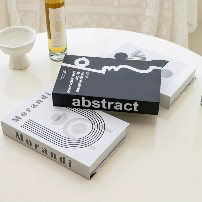 Boîte de rangement décorative de luxe en forme de faux livre Bauhaus pour la maison