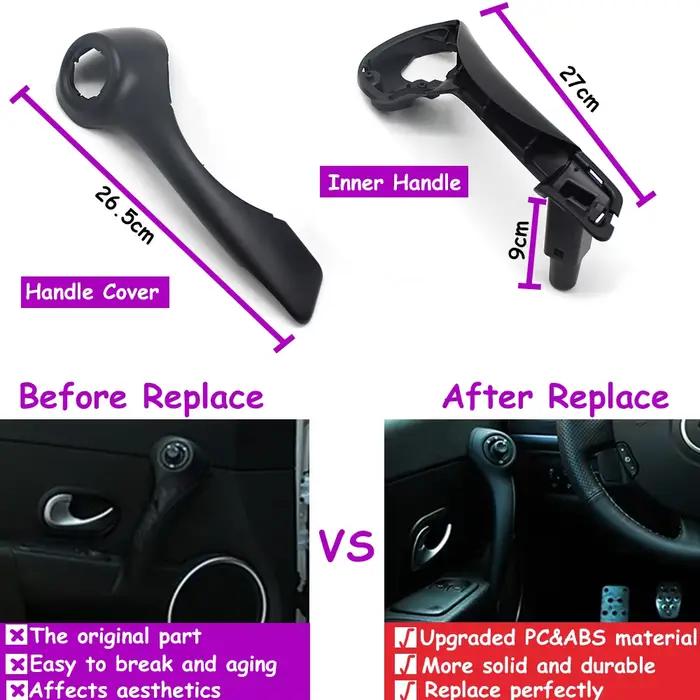 CLIO 3 Kit d'assemblage de poignée de porte intérieure avant gauche droite de voiture de remplacement pour Renault 2005-2009 8200815900 8200815918