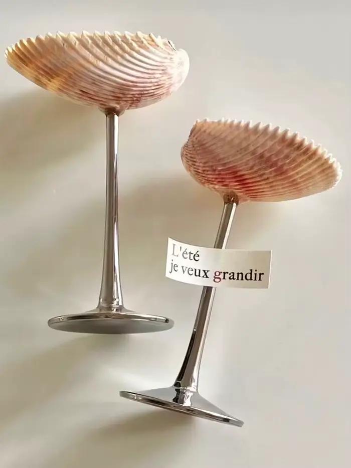 Rétro créatif naturel coquille de conque grande tasse à la main Art déco Cocktail