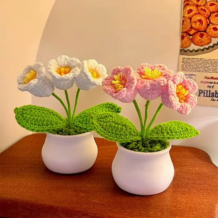 Fleurs au Crochet en Coton Artisanal pour Décoration Intérieure et Cadeaux Spéciaux Occasions Particulières