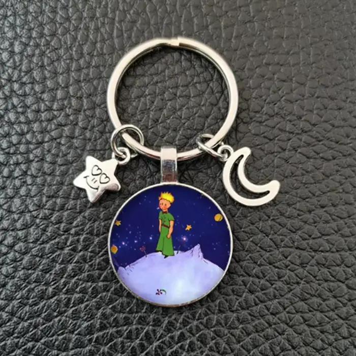 Porte-clés avec pendentif en verre cabochon