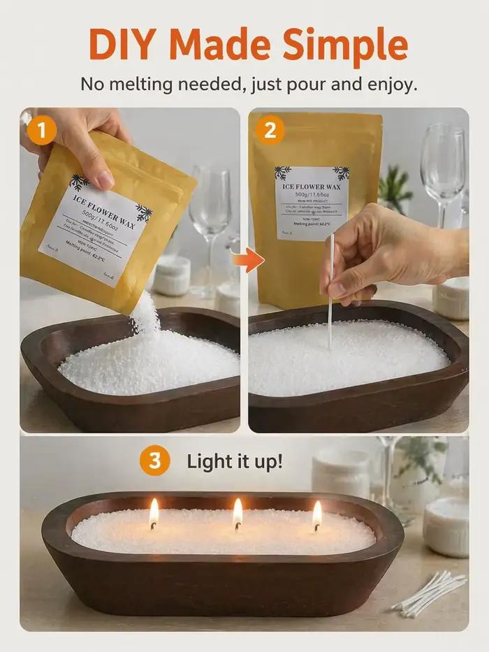Kit de Cire de Perle avec Base en Bois et Mèche