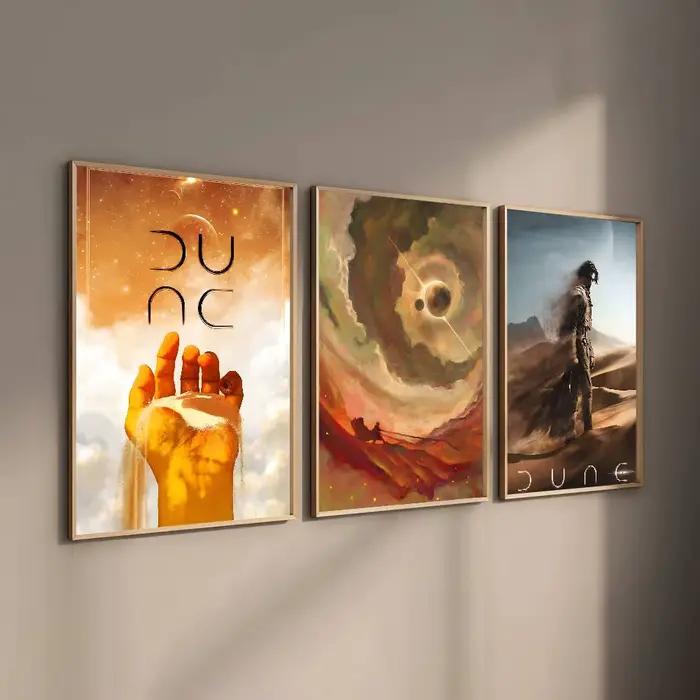 Affiche de Manga Dune Partie Classique Impression HD Décor Artistique Mural Vintage pour Salle d'Étude à Domicile Occasions Spéciales