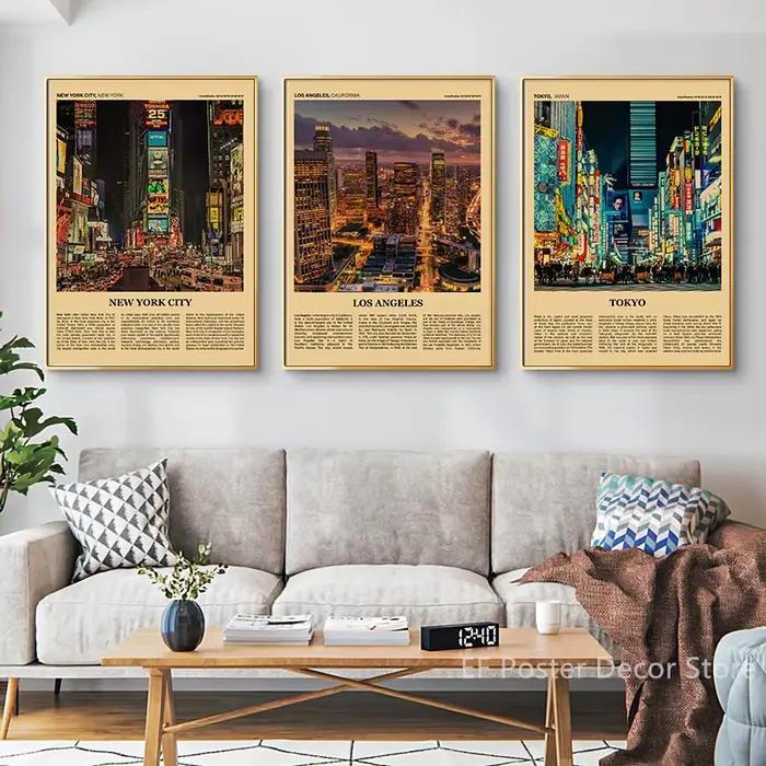 Affiche de Ville de Voyage dans le Monde