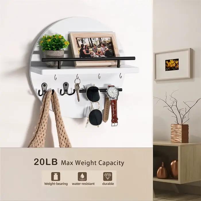 Porte-clés mural décoratif support de clés et courrier en bois pour entrée salon et bureau élégant cadeau d'anniversaire ou de Noël