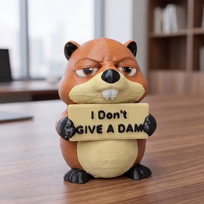 Décoration animale miniature avec attitude, figurine de dessin animé pour le dessus du bureau et le tableau de bord de la voiture