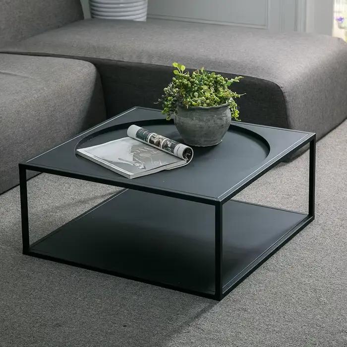 Petite table basse en métal meuble créatif