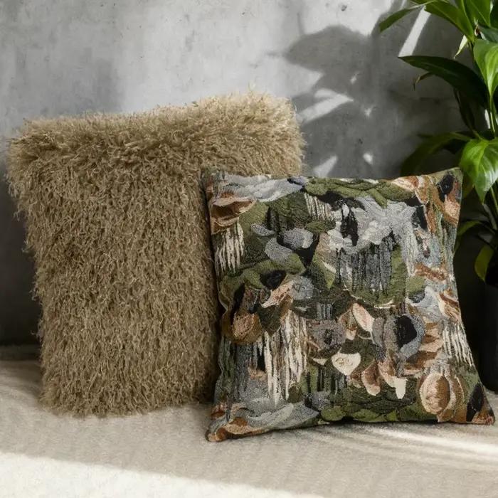 Housse de coussin de luxe en Imitation laine