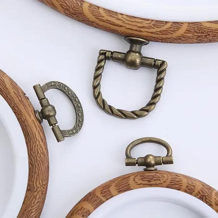 Imitation bois rond, ovale différentes tailles décoratif point de croix cerceau anneau cadre broderie