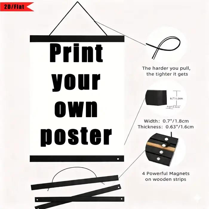 Affiche personnalisée, peinture décorative, livrée avec un cadre magnétique noir, style simple, décoration murale pour la maison