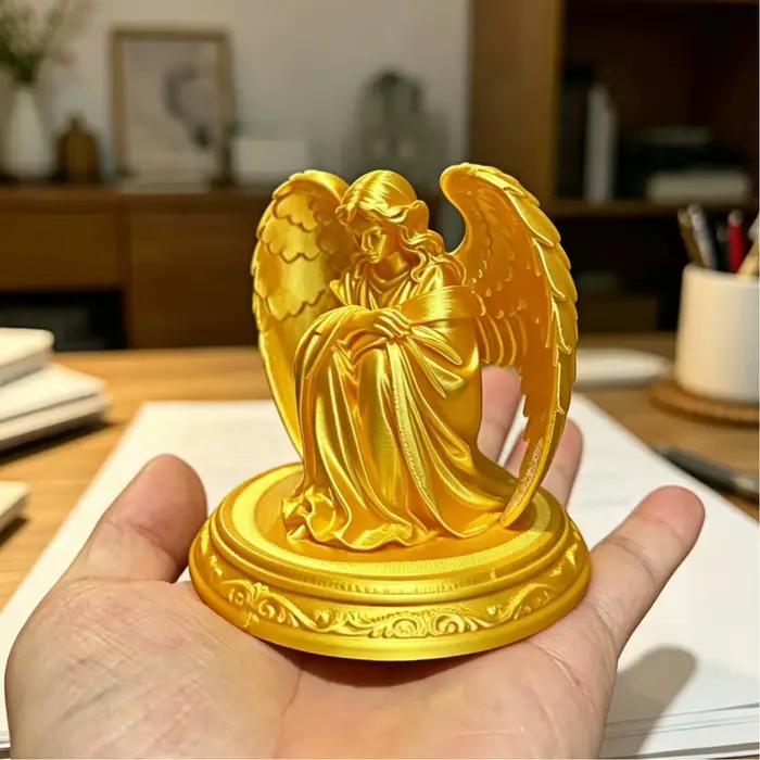 Figurine d'ange assis, sculpture