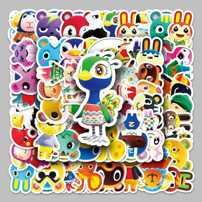 Autocollants décoratifs Graffiti créatifs, 50 pièces, dessin animé, personnalité Animal Crossing