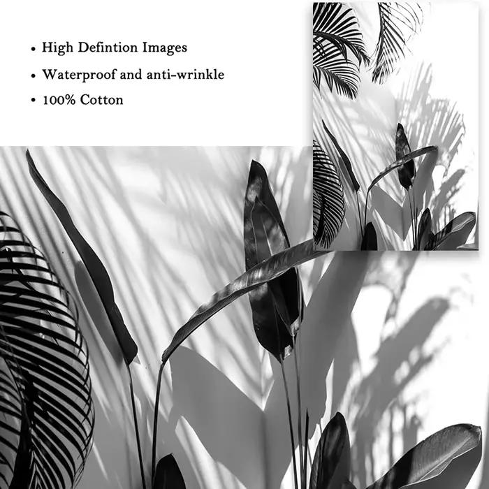 Toile d'art mural noir et blanc