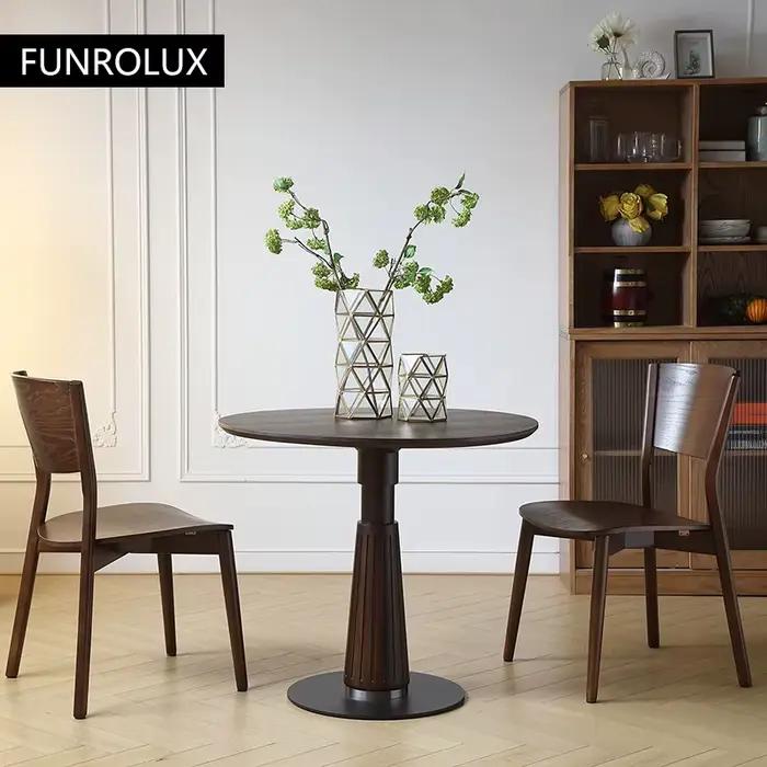 Table basse ronde en bois massif